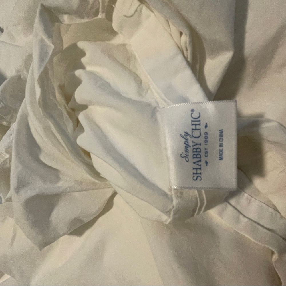 Simply Shabby Chic Classic White petticoat queen Duvet Cover only - Picture 5 of 6